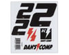 Dan's Comp BMX Numbers (Black) (2" x 2, 3" x 1) (2)